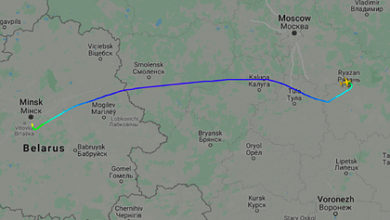 Фото - Самолет ВВС Белоруссии снова слетал на военный аэродром в Россию